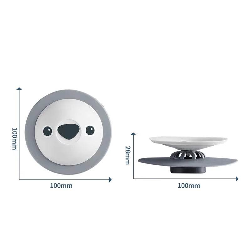Universal Drain Cover Stopper, Silicone Anti-Odor Drain Seal Effective Pest and Odor Blocker for Bathroom Sink &Shower,