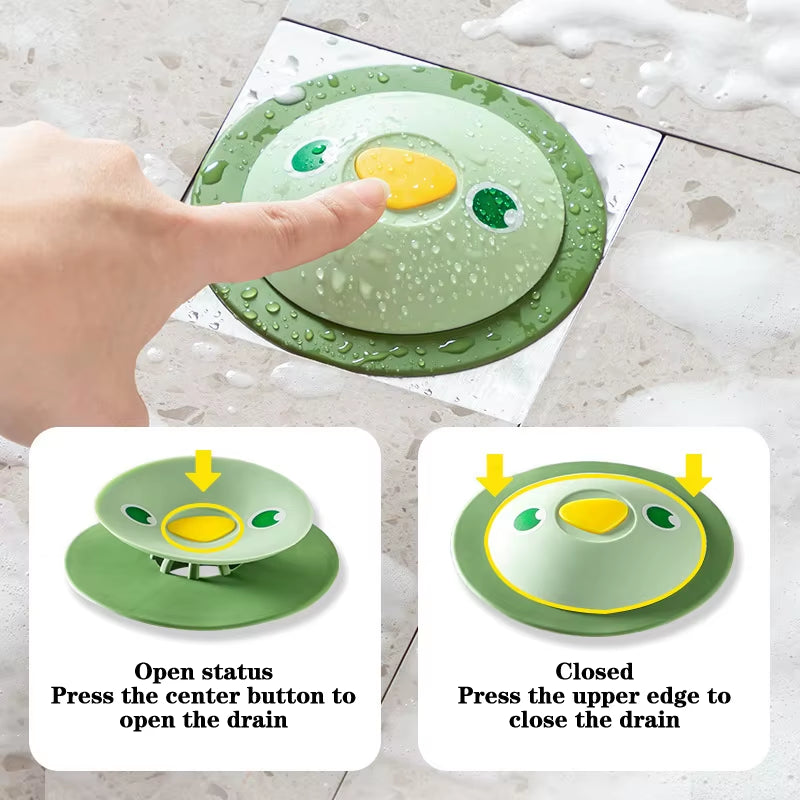 Universal Drain Cover Stopper, Silicone Anti-Odor Drain Seal Effective Pest and Odor Blocker for Bathroom Sink &Shower,