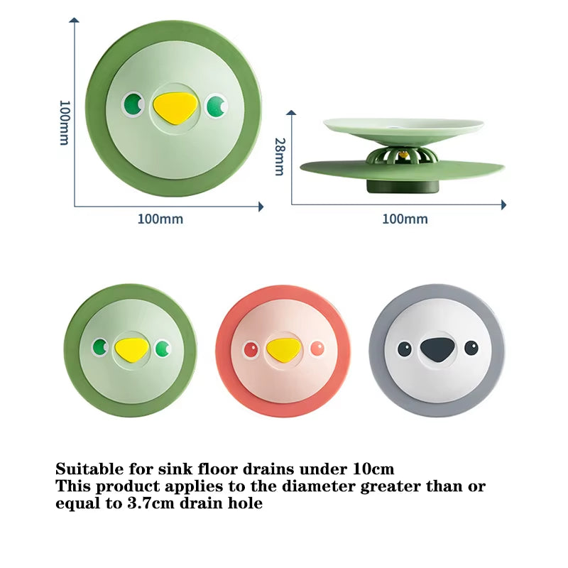 Universal Drain Cover Stopper, Silicone Anti-Odor Drain Seal Effective Pest and Odor Blocker for Bathroom Sink &Shower,